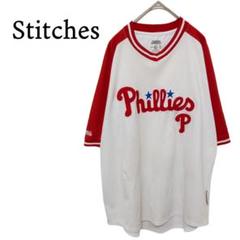 ☆Stitches☆ フィラデルフィア・フィリーズ ベースボールシャツC4604 ☆Stitches☆ フィラデルフィア・フィリーズ ベースボールシャツ