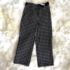 【AKRIS PUNTO】チェック柄　クロップドパンツ AKRIS PUNTO】チェック柄クロップドパンツ