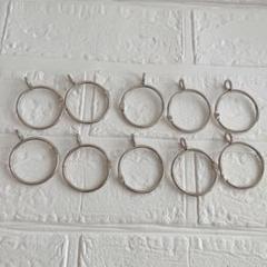 カーテンリング シャワーカーテンリング 内径38mm シルバー 10個