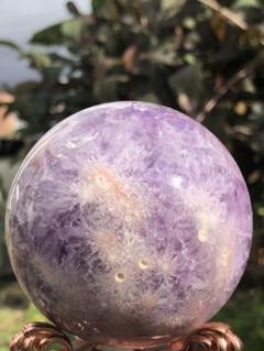 ❤️ ✳ 超レア　高品質　76mm 綺麗　紫ピンク　アメジスト　桜瑪瑙　笑口　玉
