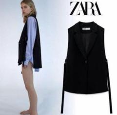ZARA ポケット付きテクニカルベスト メンズベスト - メルカリ