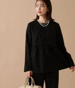極美品N. Natural Beauty Basic ジャガードペプラムトップス