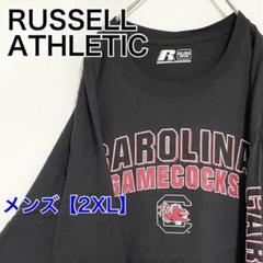 YAV56【US輸入】RUSSELL　ロンT【2XL】黒色　GAMECOCKS