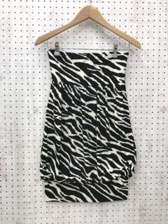 Y2K　ロックギャルvibes　USA製古着 ゼブラプリントストレッチベアワンピ