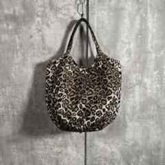 【90s_vintage】Leopard Shiny HandBag old古着
