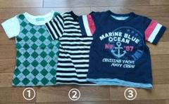 ハッカキッズ 西松屋 マザウェイズ サイズ110　半袖Tシャツ ３枚組　中古品