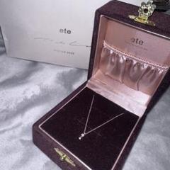 ete ダブルストーンネックレス ミストピンク ete ダブルストーンネックレス ミストピンク - メルカリ