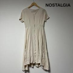 NOSTALGIA ベージュ 半袖 ロングワンピース