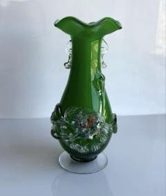 アンティーク レトロ ガラス花瓶 2点⭐︎美品⭐︎ NAGOYA CRANE CIRCLE クリスタルガラス 花瓶 レッド