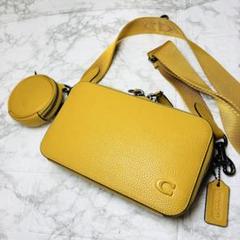 ★【極美品】coach コーチ チャーター ショルダーバッグ ポーチ イエロー