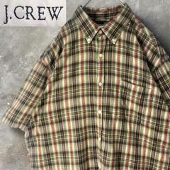 00's J.CREW ジェイクルー チェックシャツ L 古着 半袖Y2K