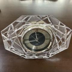 カガミクリスタル　江戸切子　置き時計　卓上時計　KAGAMI 江戸切子 時計＜麻の葉 紋＞ | カガミクリスタル