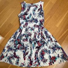 ファス FAS FILLE A SUIVRE ネイビー ペイズリー柄 ワンピース ファス FAS FILLE A SUIVRE ネイビー ペイズリー柄 ワンピース