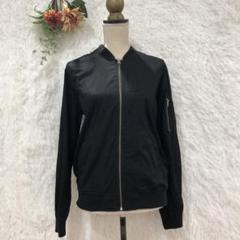 ★オーバルダイス★MA-1 ミリタリー【M】ブルゾン ジップアップ アウター 黒