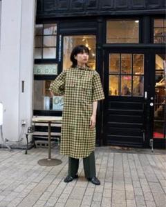 TOGA PULLA トーガプルラ チェックワンピース グリーン - メルカリ