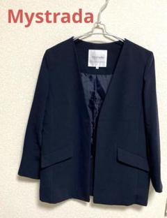 値下げ　Mystrada ツイード ノーカラー ジャケット アウター 38 ミックスツイードノーカラー ジャケット|ANAYI OFFICIAL ONLINE