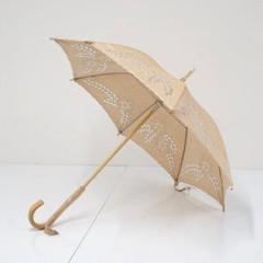 日傘 正絹 純パラソル USED美品 花刺繡 木製手元 和風 日本製 日傘 正絹 純パラソル USED美品 花刺繡 木製手元 和風 日本製