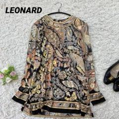 LEONARD レオナール シルクブレンド 総柄カットソー