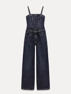 近藤千尋着用　ZARA デニム　ジャンプスーツ 　XSサイズ セールファッション - 近藤千尋着用 ZARA デニム ジャンプスーツ