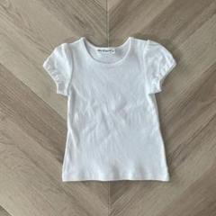 Bebe べべ パフスリーブTシャツ 90cm 白 ホワイト レース