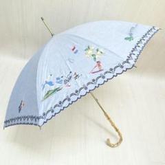 ケイタマルヤマ 晴雨兼用 長傘 日傘 バカンスの思い出 ブルー