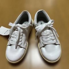 新品☆コムサイズム　白フェイクレザーシューズ18㎝