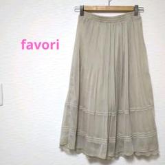 favori✬新品タグ付　シフォンプリーツスカート　ウエストゴム