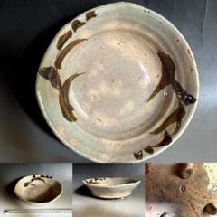鉢■絵唐津 花唐草紋 菓子器 三つ足平鉢 深皿 古美術 時代物 骨董品■ 鉢□絵唐津 花唐草紋 菓子器 三つ足平鉢 深皿 古美術 時代物