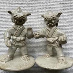 陶器 空手シーサー 相馬真和主宰 陶真窯魔除け Shunアート