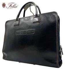 ✨美品✨ felisi ハンドバッグ ビジネスバッグ A4 ロゴ型押し 保存袋付 Felisi 最大40%☆7/25限定 正規品1年保証 フェリージ トート