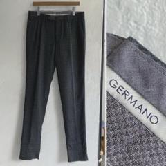 イタリア製 GERMANO 千鳥格子 ウール スラックス ジェルマーノ 48