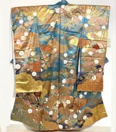 振袖 仮絵羽 桂由美 刺繍 ストーン 金彩 紋意匠 正絹 未仕立て品 八掛付き 振袖 仮絵羽 桂由美 刺繍 ストーン 金彩 紋意匠 正絹 未仕立て品