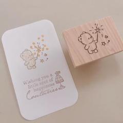 星のステッキふわくまちゃんはんこ　持ち手付きのサムネイル