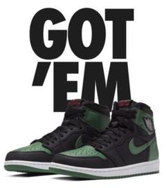 新品NIKE AIR JORDAN1 pine green パイングリーン