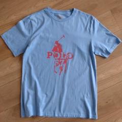 POLO RALPH LAUREN 半袖TEE/淡ブルー系/古着/XLのサムネイル