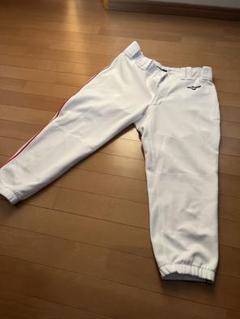 野球　ユニフォームパンツ(ショートパンツ)赤ライン　Lサイズ