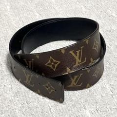 ルイ・ヴィトン ブラック ベルト モノグラム　バックル無し 美品LOUIS VUITTON ブラック ベルト モノグラム - メルカリ