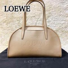 美品✨ロエベ ミニボストンバッグ ヘリテージ レザー ボーリングバッグ ゴールド