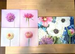 稀少❣️美品✨francfranc アートパネル　絵画　花柄　インテリア　レトロ レトロ フラワー アートボード | Francfranc（フランフラン