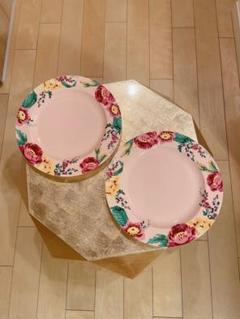2枚新品未使用✨フランフラン × ANNA SUI 大判お皿ピンクお花
