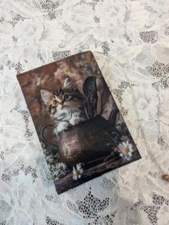 ハンドメイド　文庫本　ブックカバー　文庫本カバー　猫