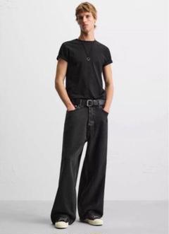 ZARA エクストラバギー 新品 EU38 ブラック - メルカリ