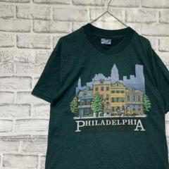 USA製90sヴィンテージTシャツ！シングルステッチ　グリーン半袖古着M728