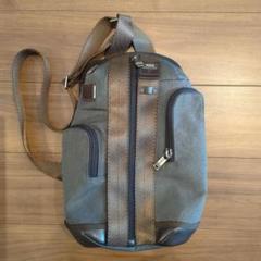 グレー キャンバス ショルダーバッグ