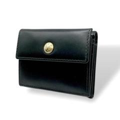 極美品✨エッティンガー　三つ折り財布　レザー　ブラック　コンパクト　ロゴ刻印 極美品✨エッティンガー 三つ折り財布 レザー ブラック