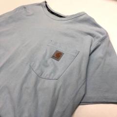 カーハート 半袖Tシャツ ライトブルー メンズL
