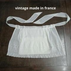 1960〜70年代フランスヴィンテージ ピンドット柄エプロン 1960〜70年代フランスヴィンテージ ピンドット柄エプロン