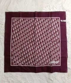 【極美品】クリスチャンディオール☆トロッター　シルク　サラサラ　ハンカチ 極美品】クリスチャンディオール☆トロッターシルクサラサラハンカチ