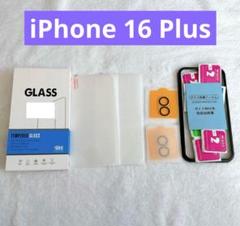 iPhone 16 Plus ガラスフィルム 2枚 カメラフィルム2枚