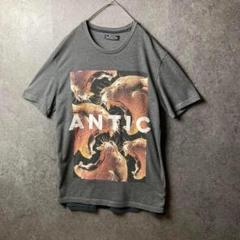 n104 Tシャツ　古着　グレー　アニマル　ヴィンテージ感　レトロ